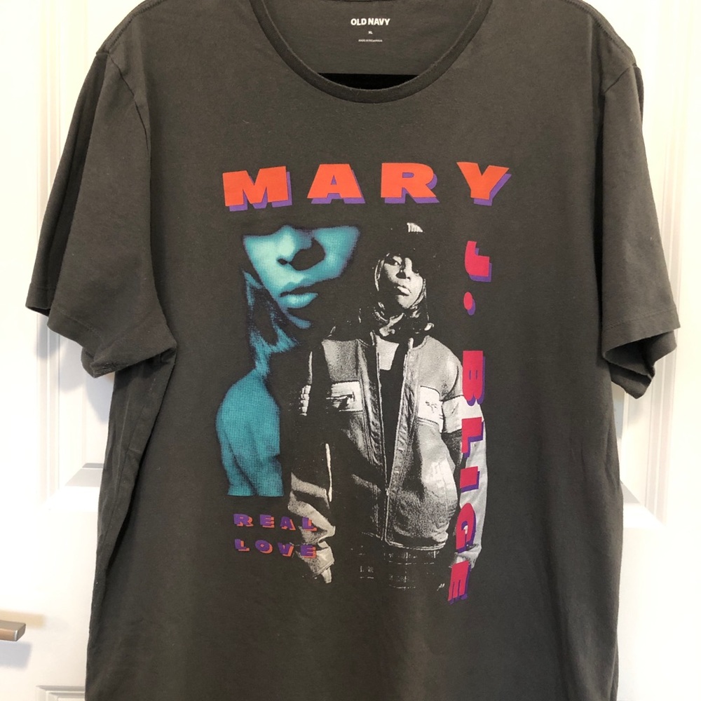 Old Navy Grey XL Mary J Blige Tshirt